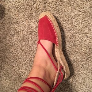 Soludos red espadrilles!! Size 9.5 (39. Eu size)